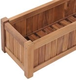 VidaXL Plantenbak verhoogd 100x30x25 cm massief teakhout