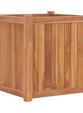 VidaXL Plantenbak verhoogd 50x50x50 cm massief teakhout