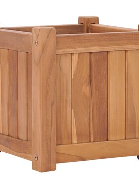 VidaXL Plantenbak verhoogd 30x30x30 cm massief teakhout