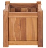 VidaXL Plantenbak verhoogd 30x30x30 cm massief teakhout