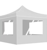 VidaXL Partytent inklapbaar met wanden 2x2 m aluminium wit