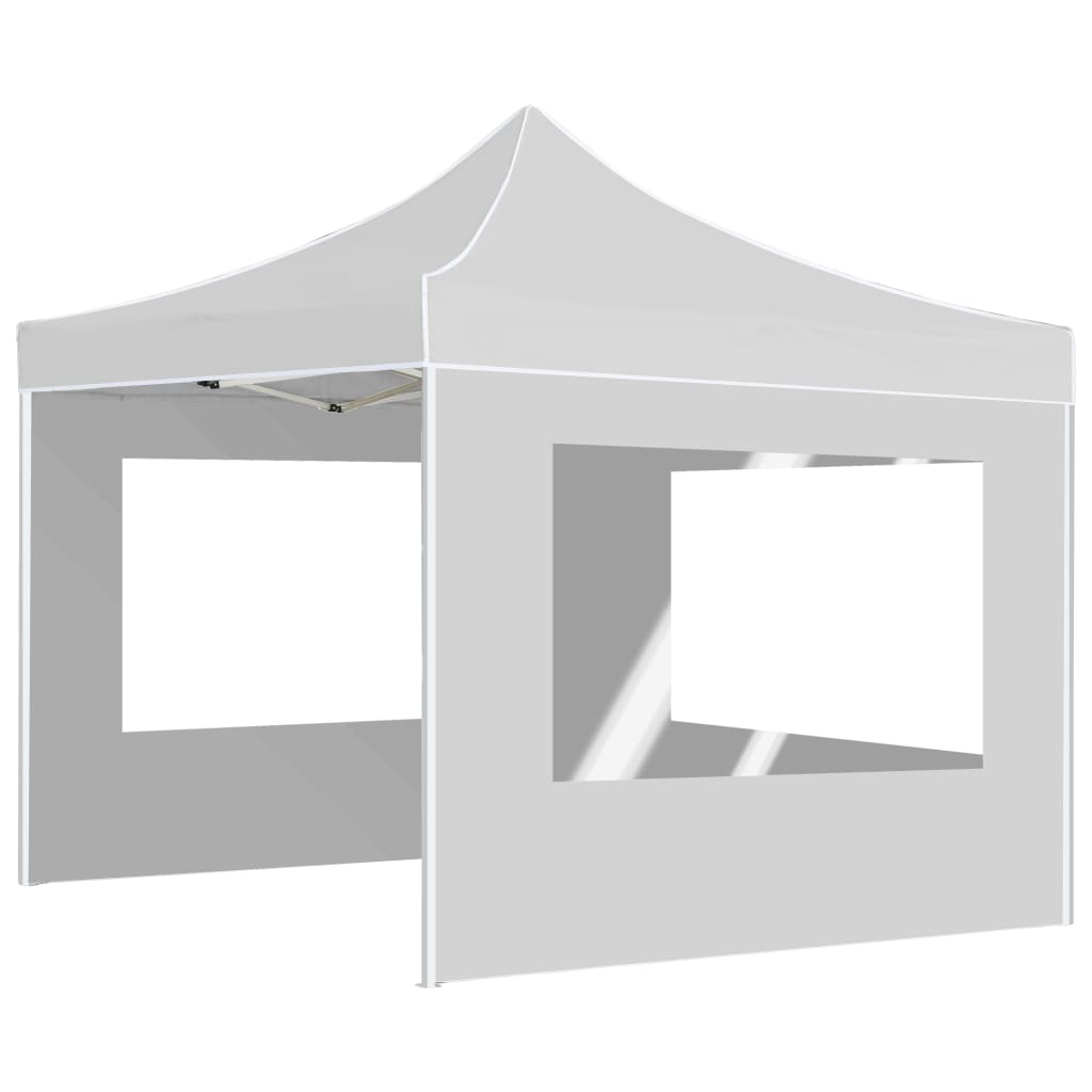 VidaXL Partytent inklapbaar met wanden 2x2 m aluminium wit
