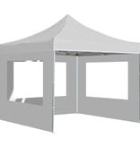 VidaXL Partytent inklapbaar met wanden 2x2 m aluminium wit