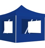 VidaXL Partytent inklapbaar met wanden 2x2 m aluminium blauw