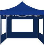 VidaXL Partytent inklapbaar met wanden 2x2 m aluminium blauw