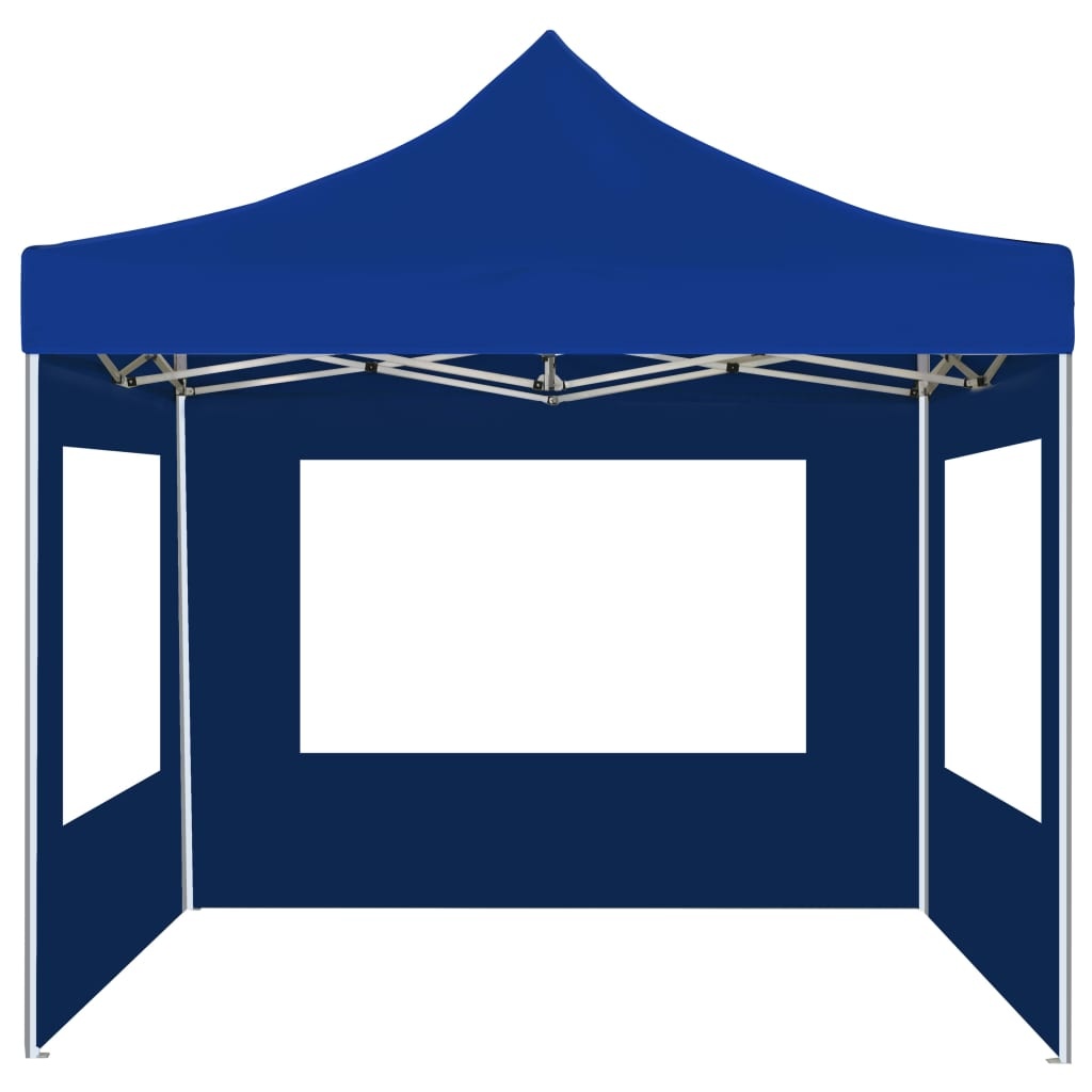 VidaXL Partytent inklapbaar met wanden 2x2 m aluminium blauw
