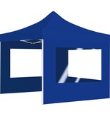 VidaXL Partytent inklapbaar met wanden 2x2 m aluminium blauw