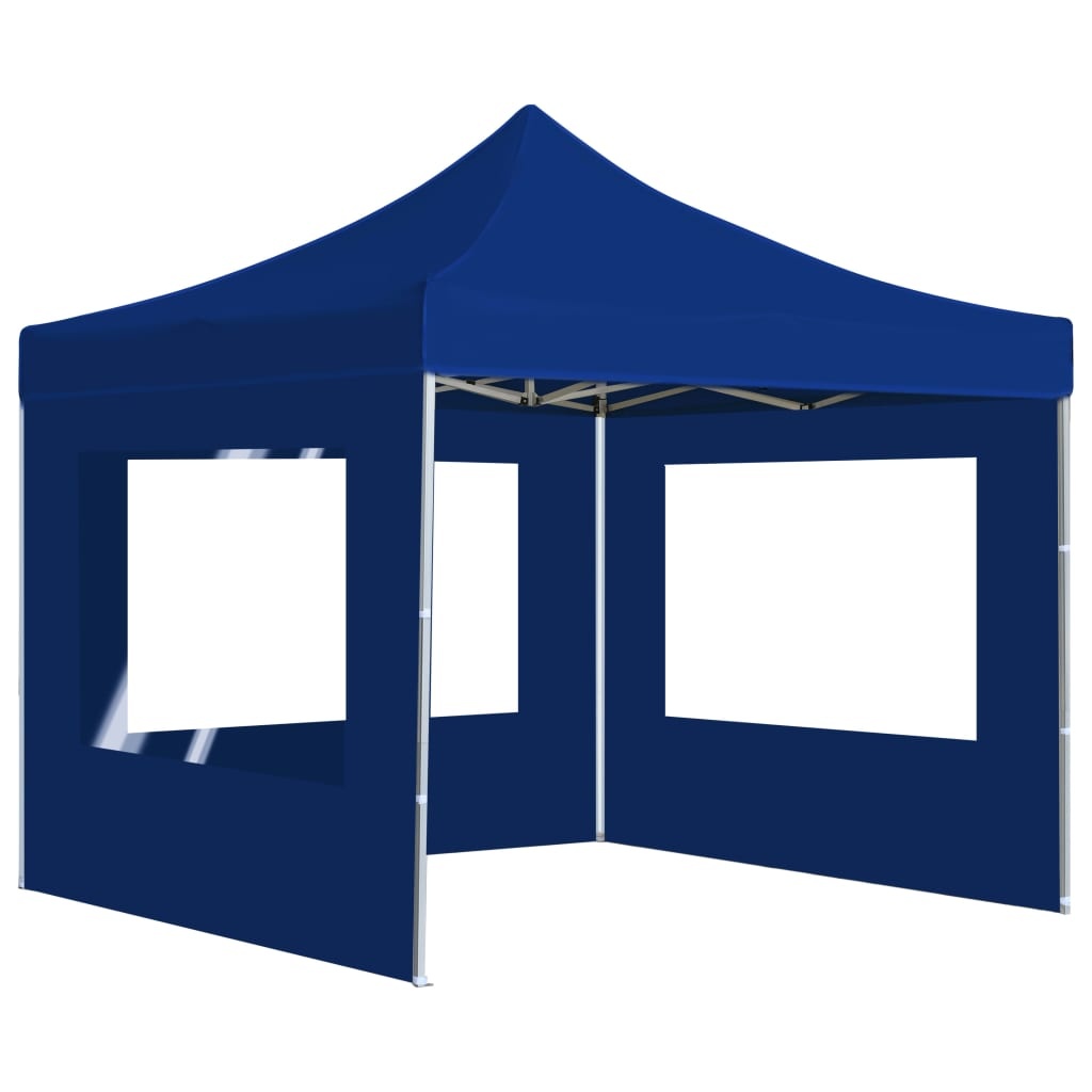 VidaXL Partytent inklapbaar met wanden 2x2 m aluminium blauw