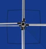 VidaXL Partytent professioneel inklapbaar 2x2 m aluminium blauw