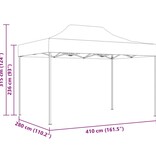 VidaXL Partytent inklapbaar 280x410x315 cm staal wit