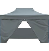 VidaXL Partytent met 4 zijwanden inklapbaar 3x4 m staal antraciet