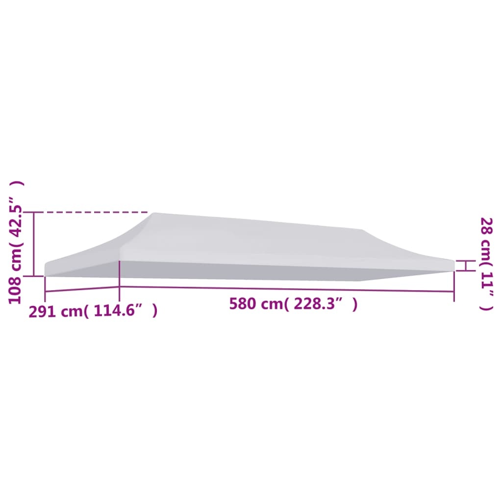 VidaXL Partytentdak 3x6 m wit