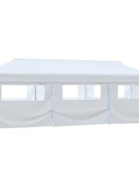 VidaXL Partytent pop-up met 8 zijwanden 3x9 m wit