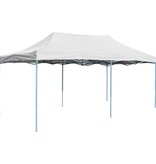 VidaXL Partytent inklapbaar 3x6 m staal wit