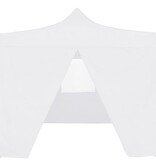 VidaXL Partytent met 4 zijwanden inklapbaar 3x3 m staal wit