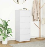 VidaXL Dressoir met lades 37,5x35x99 cm spaanplaat wit
