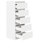 VidaXL Dressoir met lades 37,5x35x99 cm spaanplaat wit