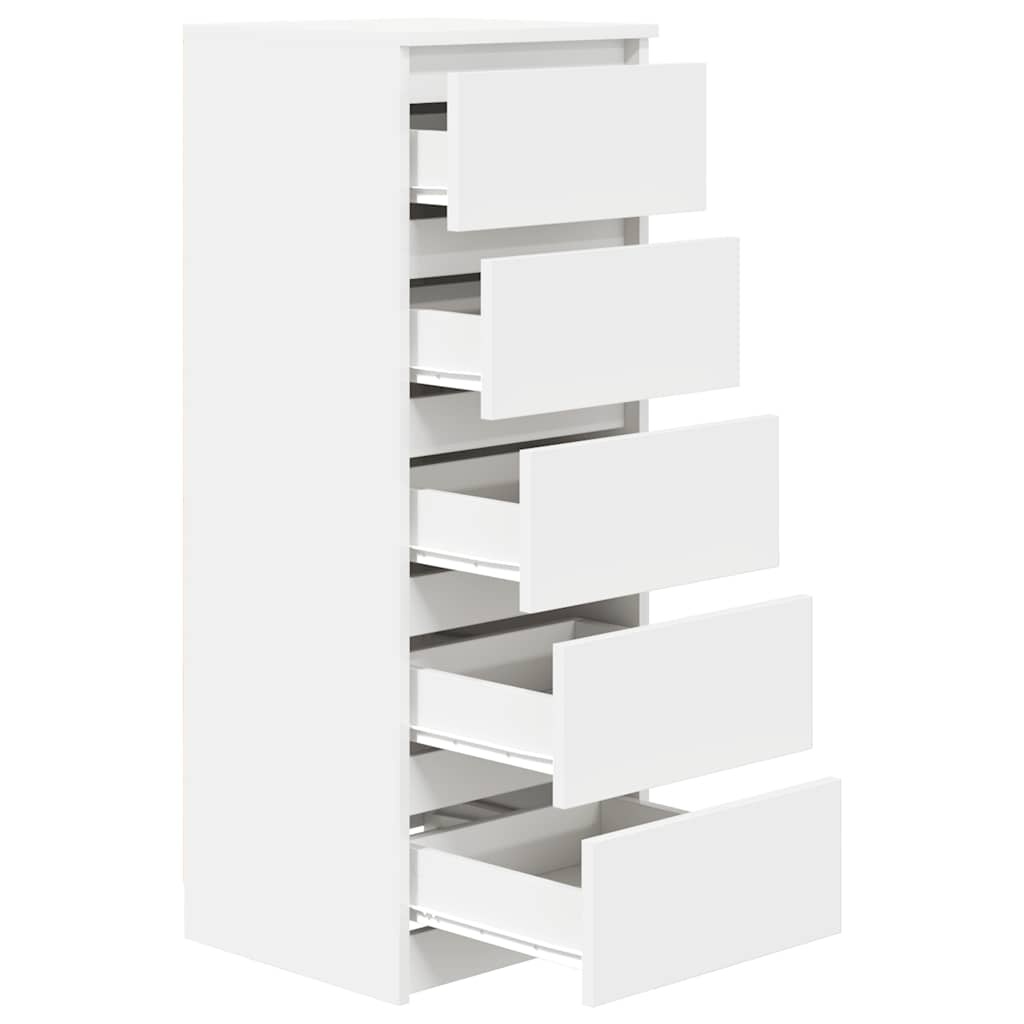 VidaXL Dressoir met lades 37,5x35x99 cm spaanplaat wit