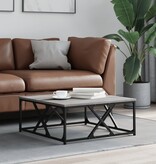 VidaXL Salontafel 70x70x30 cm bewerkt hout grijs sonoma