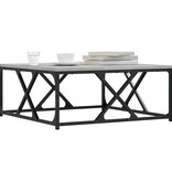 VidaXL Salontafel 70x70x30 cm bewerkt hout grijs sonoma