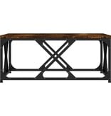 VidaXL Salontafel 70x70x30 cm bewerkt hout gerookt eikenkleurig