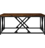 VidaXL Salontafel 70x70x30 cm bewerkt hout gerookt eikenkleurig