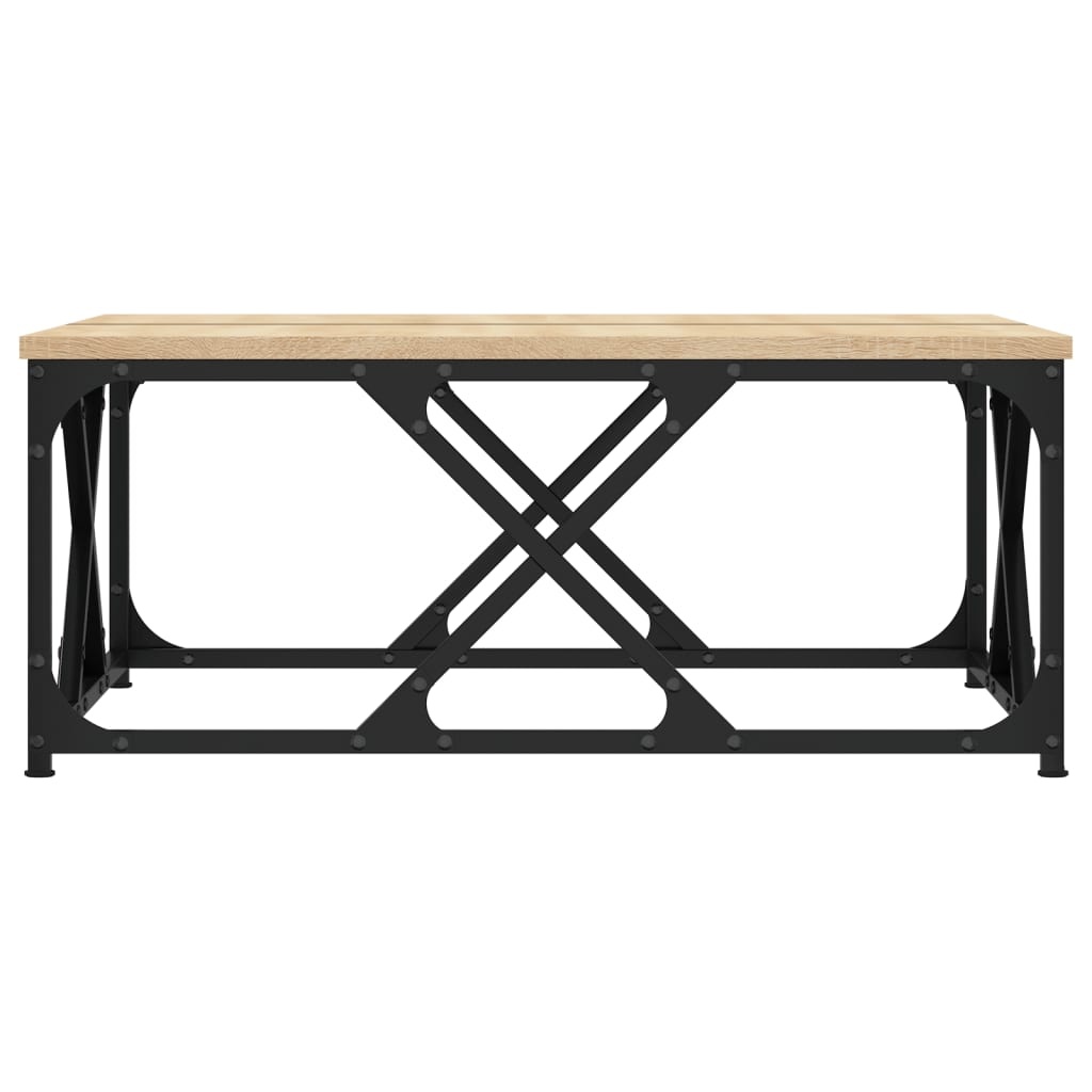 VidaXL Salontafel 70x70x30 cm bewerkt hout sonoma eikenkleurig