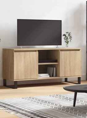 VidaXL Tv-meubel 104x35x50 cm bewerkt hout sonoma eikenkleurig