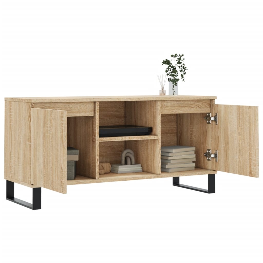 VidaXL Tv-meubel 104x35x50 cm bewerkt hout sonoma eikenkleurig