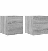 VidaXL Tv-wandmeubelen 2 st 30,5x30x30 cm grijs sonoma eikenkleurig
