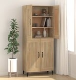 VidaXL Dressoir 69,5x34x90 cm bewerkt hout sonoma eikenkleurig