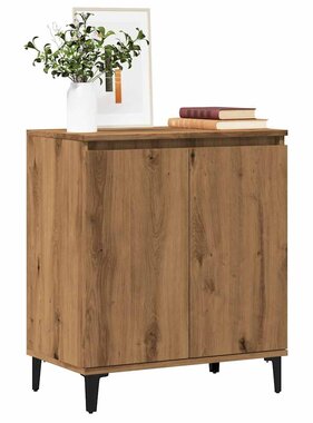 VidaXL Dressoir 60x35x70 cm bewerkt hout artisanaal eikenkleur