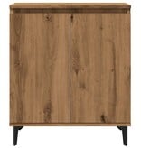 VidaXL Dressoir 60x35x70 cm bewerkt hout artisanaal eikenkleur