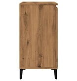VidaXL Dressoir 60x35x70 cm bewerkt hout artisanaal eikenkleur