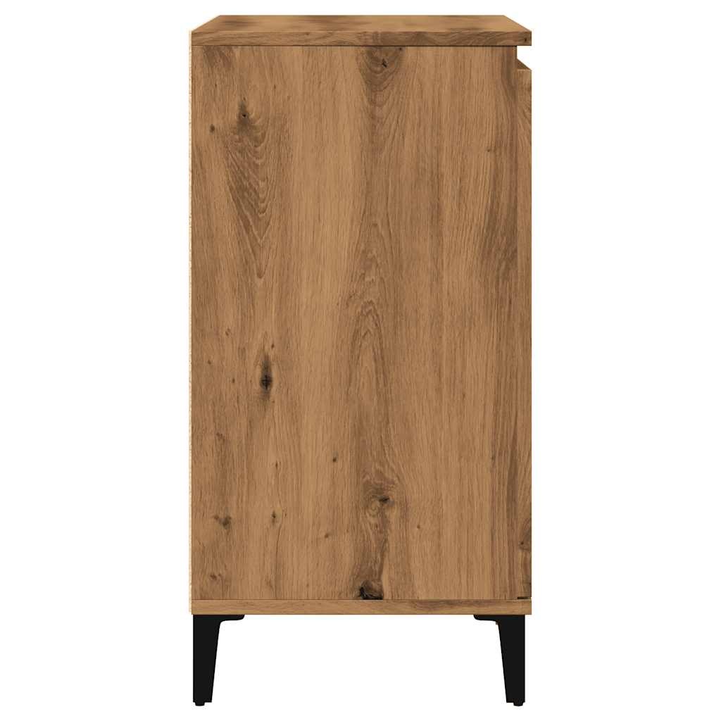 VidaXL Dressoir 60x35x70 cm bewerkt hout artisanaal eikenkleur