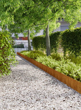 VidaXL Gazonranden 10 stuks 20x103 cm flexibel cortenstaal
