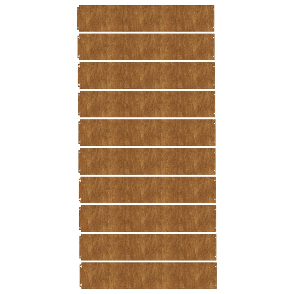VidaXL Gazonranden 10 stuks 20x103 cm flexibel cortenstaal