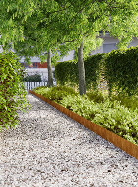 VidaXL Gazonranden 10 stuks 15x103 cm flexibel cortenstaal