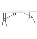 VidaXL Tuintafel inklapbaar 180x72x72 cm HDPE wit
