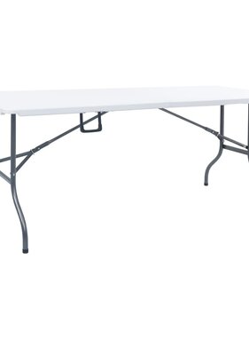 VidaXL Tuintafel inklapbaar 180x72x72 cm HDPE wit