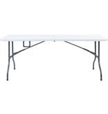 VidaXL Tuintafel inklapbaar 180x72x72 cm HDPE wit