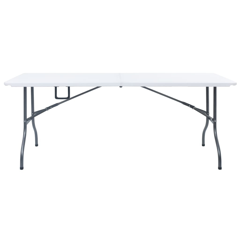 VidaXL Tuintafel inklapbaar 180x72x72 cm HDPE wit