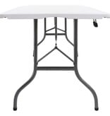 VidaXL Tuintafel inklapbaar 180x72x72 cm HDPE wit