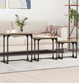 VidaXL Nesting Koffietafel 3 pcs artisanaal eikenkleurig