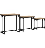 VidaXL Nesting Koffietafel 3 pcs artisanaal eikenkleurig