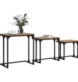VidaXL Nesting Koffietafel 3 pcs artisanaal eikenkleurig