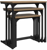 VidaXL Nesting Koffietafel 3 pcs artisanaal eikenkleurig