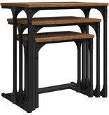 VidaXL Nesting Koffietafel 3 pcs Oud hout 50.5 x 35 x 53 cm