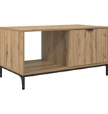 VidaXL Salontafel artisanaal eikenkleurig 90 x 49 x 46 cm Bewerkt hout