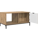 VidaXL Salontafel artisanaal eikenkleurig 90 x 49 x 46 cm Bewerkt hout